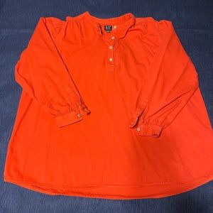 Gap Orange Denim Blouse